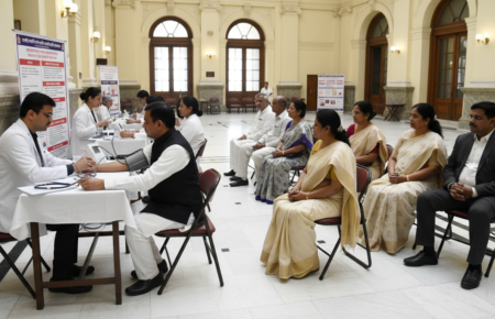Uttar Pradesh Chief Minister launches health screening camp for legislators and officials at Vidhan Bhawan ahead of Budget session