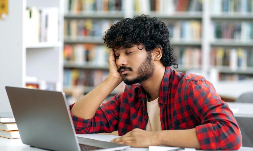 College students dealing with sleep problems and academic stress in India
