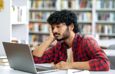 College students dealing with sleep problems and academic stress in India