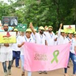 Healthcare professionals promoting organ donation awareness.