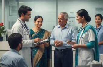 Patients accessing healthcare services through a government health insurance programme