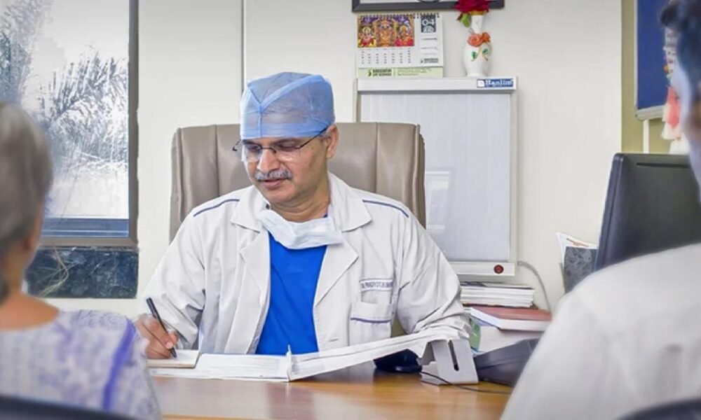 Doctor discussing heart health and preventive screening with a young adult patient.