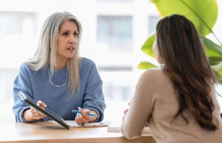 Mental health professional providing counseling and emotional support.