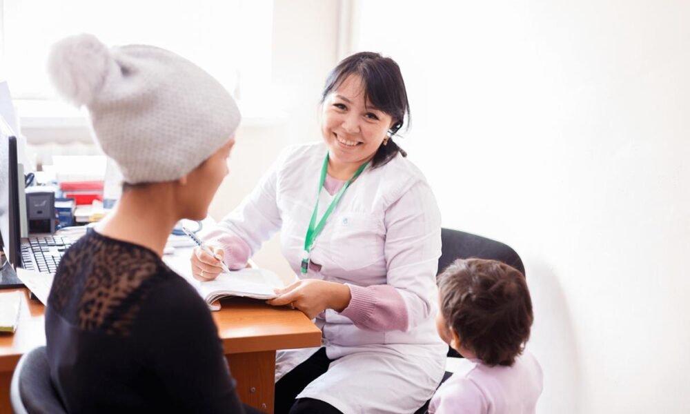 Public health officials conducting disease surveillance and health monitoring activities.