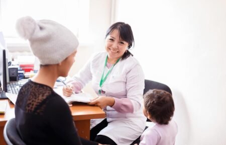Public health officials conducting disease surveillance and health monitoring activities.