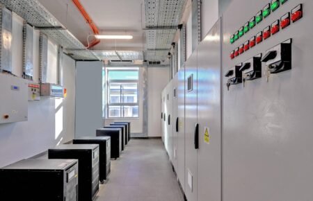 Modern hospital infrastructure supported by reliable power systems.