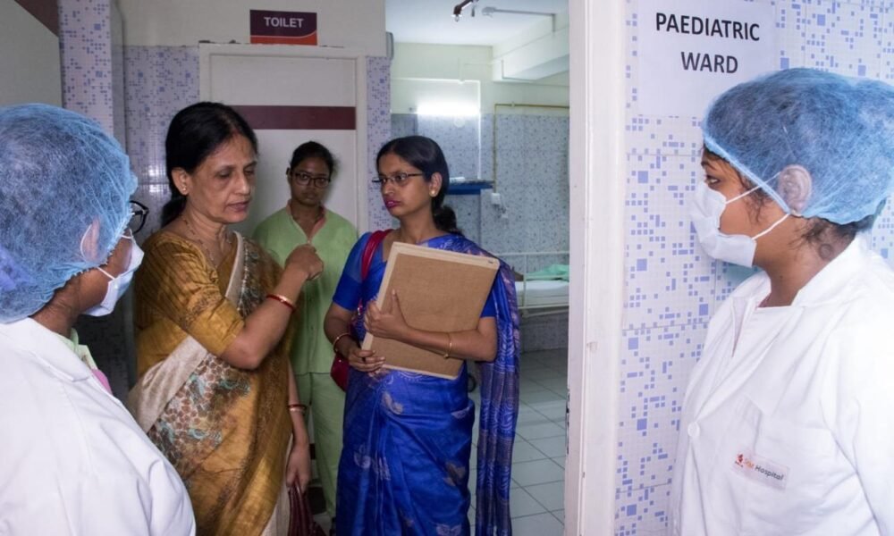 Nurses working together in a hospital after healthcare services resumed.