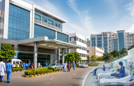 Modern Indian hospital representing Manipal Health’s planned expansion of 2,400 beds