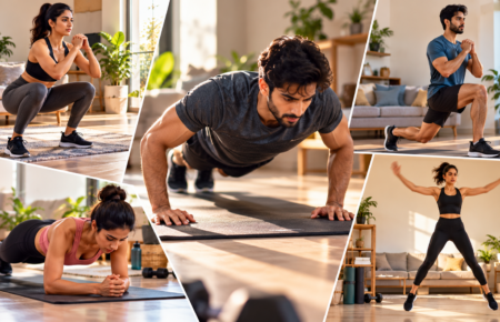 Home workout exercises without gym equipment
