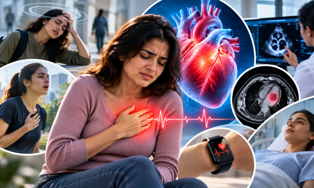 Young adult undergoing cardiac health evaluation