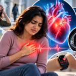 Young adult undergoing cardiac health evaluation