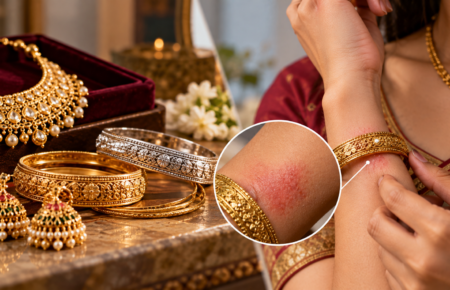 Jewellery and contact dermatitis skin reaction