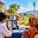Digital healthcare infrastructure connecting rural Indian patients with doctors