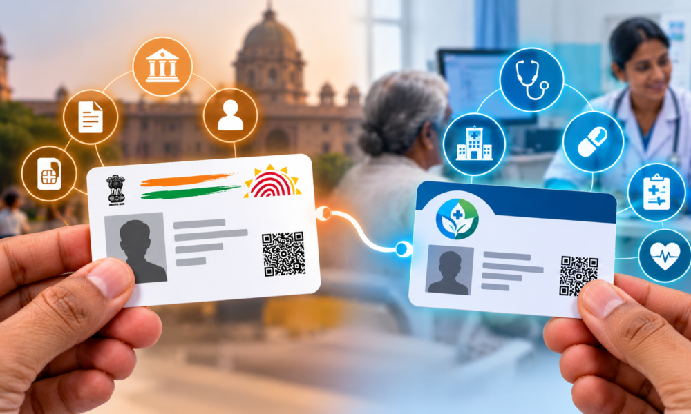 Difference between ABHA health ID and Aadhaar identity in India