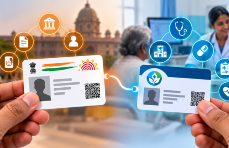 Difference between ABHA health ID and Aadhaar identity in India