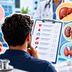 Doctor checking an adult patient's blood pressure